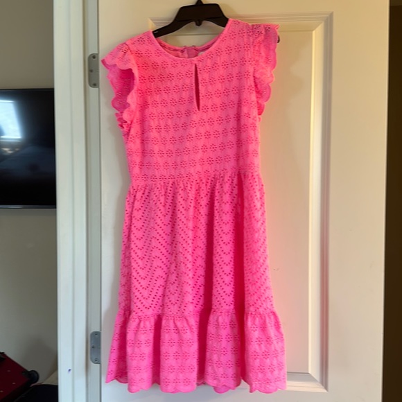 Vineyard Vines dress 6 pink eyelet - Picture 1 of 5
